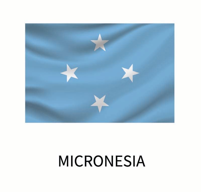 The "Flags of the World Decals" by Coveralls waving gracefully on a white background.