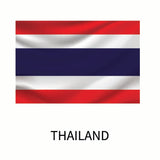 Flags of the World Decals with horizontal stripes in red, white, and blue, labeled