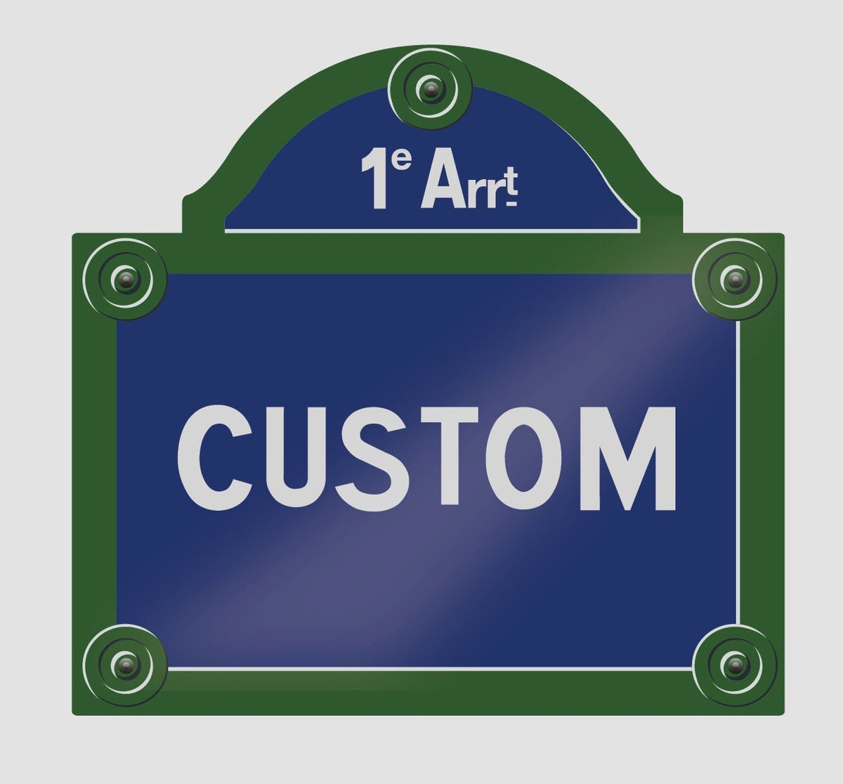 Custom Paris Street Sign Decal - Cover-Alls Decals