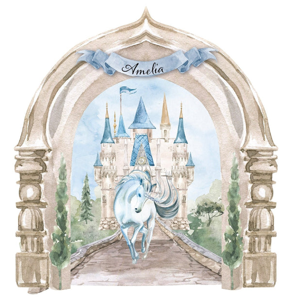 Enchanted Castle with Unicorn Decal - Cover-Alls Decals