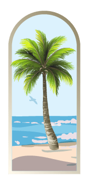 Palm Tree Arch Scene Decals - Cover-Alls Decals
