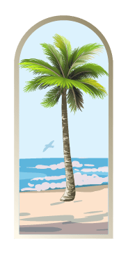 Palm Tree Arch Scene Decals - Cover-Alls Decals