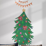 Reusable Christmas Tree Decal with Baubles and Sign - Cover-Alls Decals