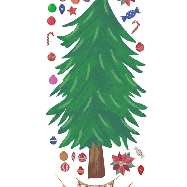 Reusable Christmas Tree Decal with Baubles and Sign - Cover-Alls Decals