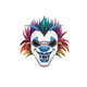 Clown with Rainbow Spiky Hair