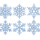 Silver Glitter Snowflakes