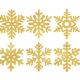Gold Glitter Snowflakes