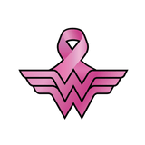 Superhero Breast Cancer Ribbon - Cover-Alls Decals