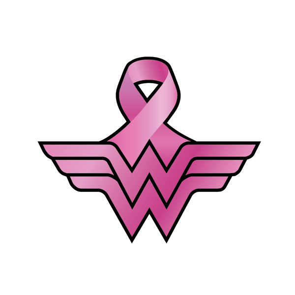 Superhero Breast Cancer Ribbon - Cover-Alls Decals