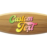 Wood Surfboard Decal with Custom Lettering - Cover-Alls Decals