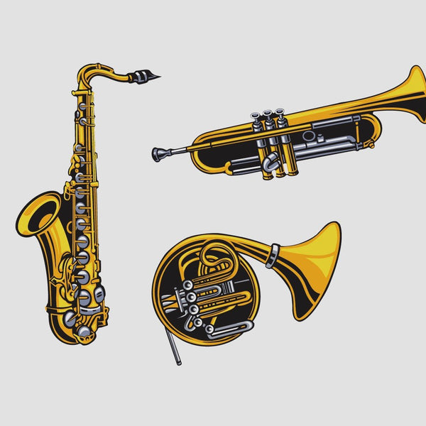 Brass Instruments - Car Floats Reusable Car Decals