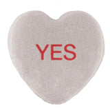 A Candy Hearts with a CUSTOM design, featuring a textured white surface and the word 