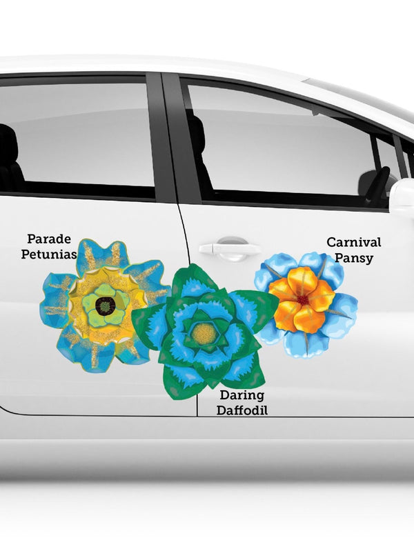 Carnival Pansies Decals - Cover-Alls Decals