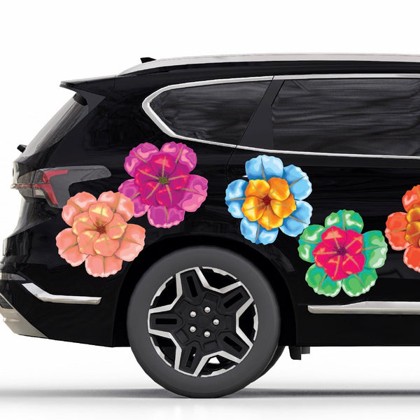 Carnival Pansies - Car Floats Reusable Car Decals