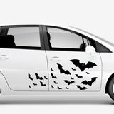 White minivan with Cauldron of Bats Decals from Cover-Alls displayed against a plain white background.
