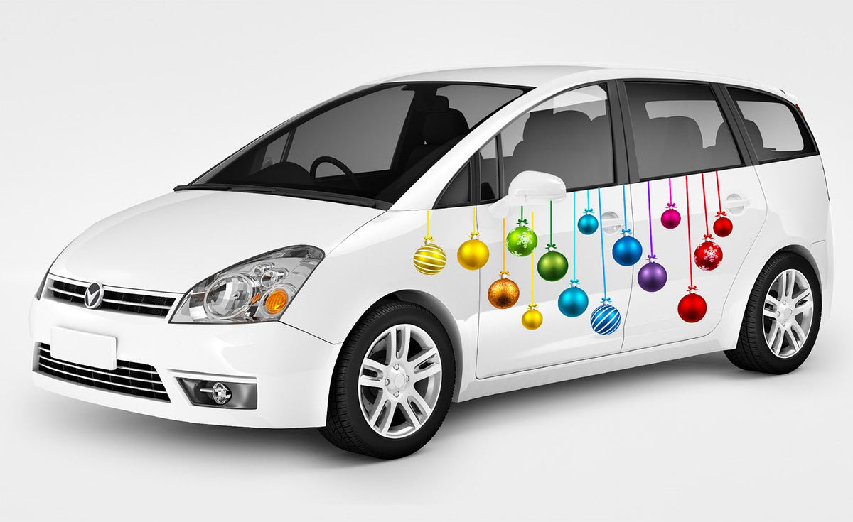 Christmas Ornament Ball Decals with or without Ribbons - Cover-Alls Decals
