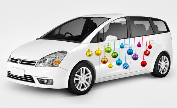 Christmas Ornament Ball Decals with or without Ribbons - Cover-Alls Decals