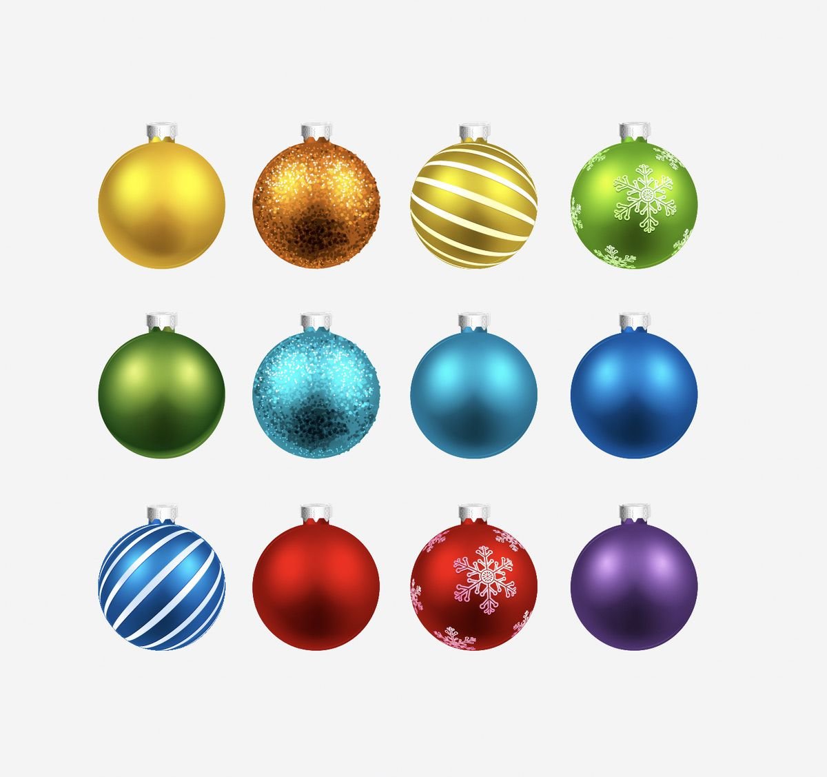 Christmas Ornament Ball Decals with or without Ribbons - Cover-Alls Decals