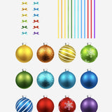 Christmas Ornament Ball Decals with or without Ribbons - Cover-Alls Decals