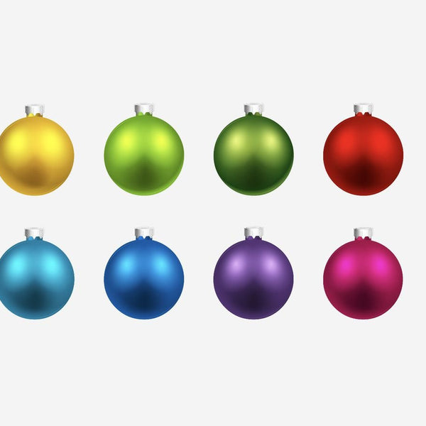 Christmas Ornament Ball Decals with or without Ribbons - Cover-Alls Decals