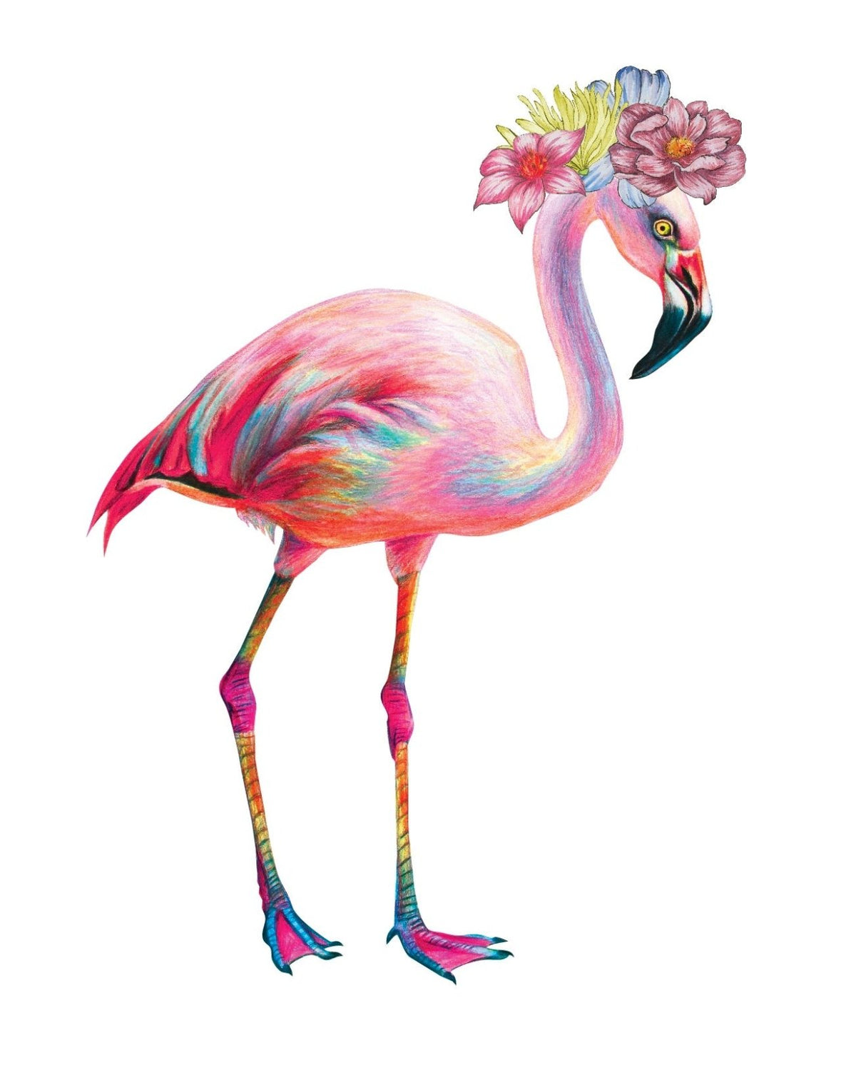 Colorful Flamingo - Cover-Alls Decals