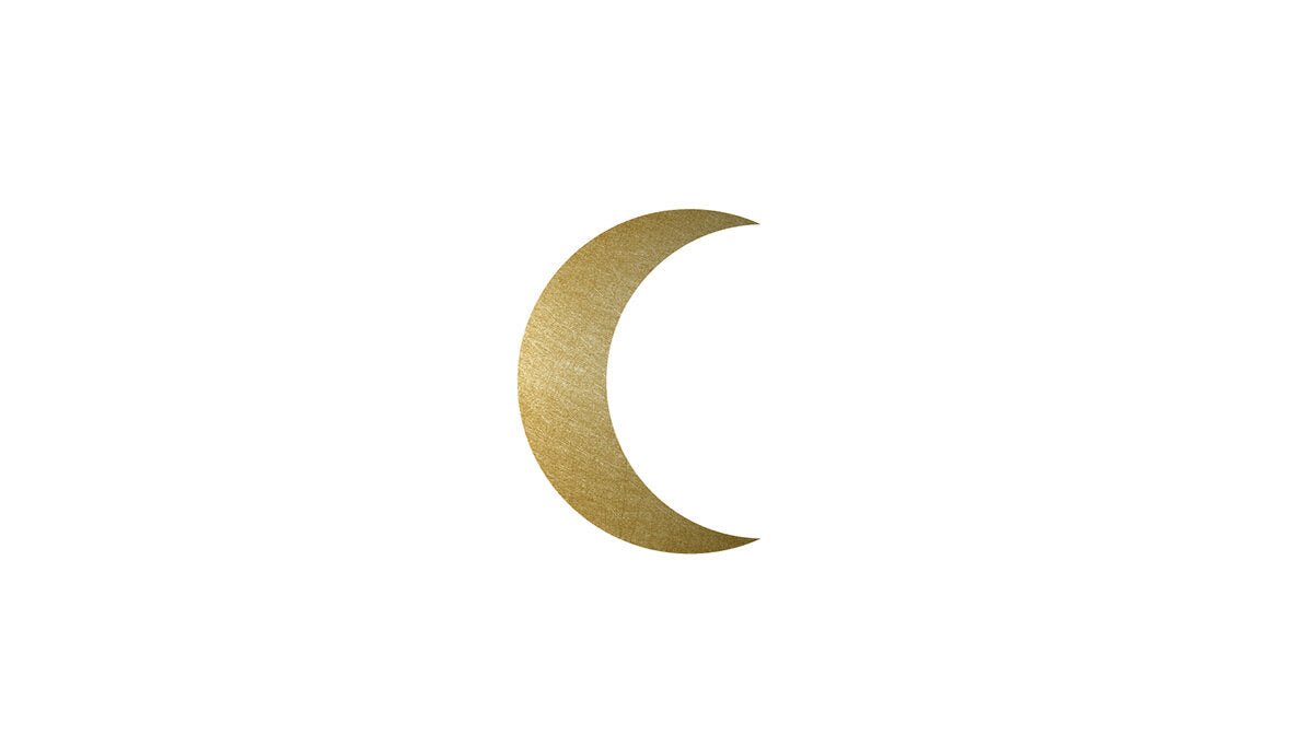 Crescent Moon in Gold Decal - Cover-Alls Decals