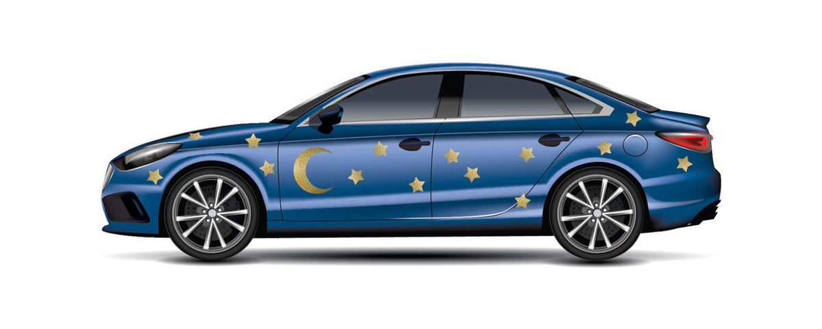 Crescent Moon in Gold Decal - Cover-Alls Decals