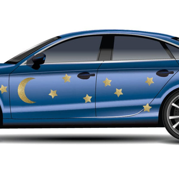 Crescent Moon in Gold Decal - Cover-Alls Decals