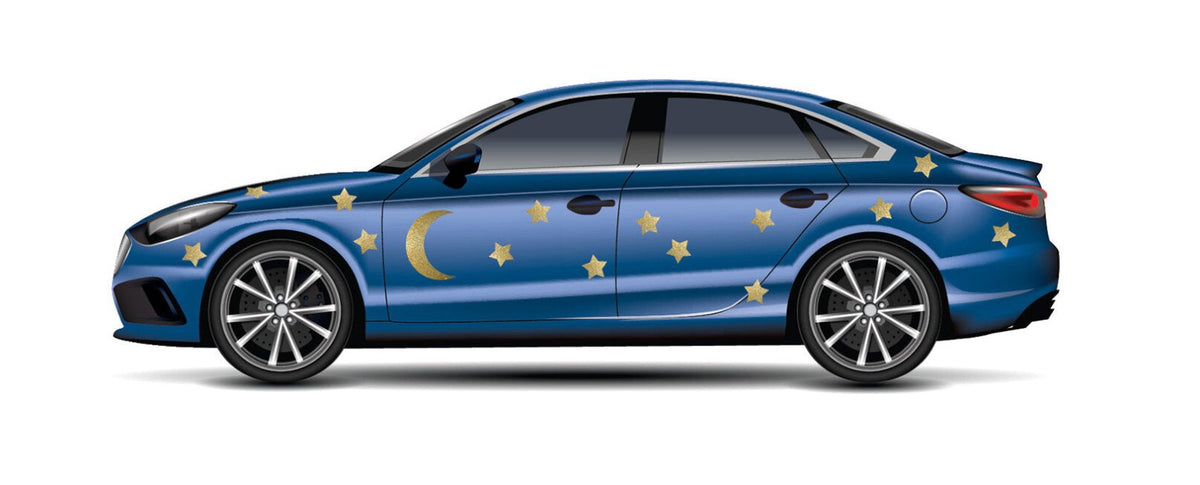 Crescent Moon in Gold Decal - Cover-Alls Decals