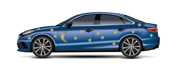 Crescent Moon in Gold Decal - Cover-Alls Decals