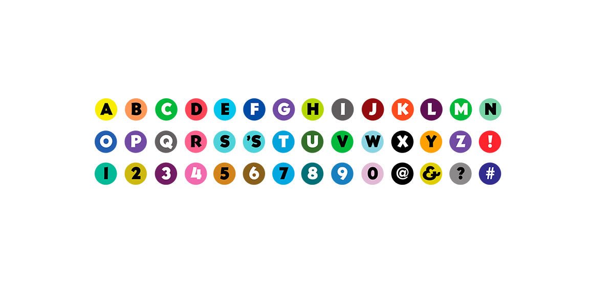 Custom Letters on Banners or Circles - Cover-Alls Decals