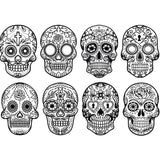 Day of the Dead Painted Skull Calaveras - Cover-Alls Decals