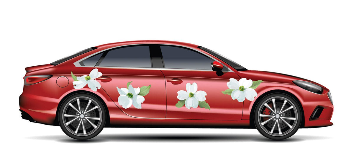Dogwood Blossoms and Leaf Decals - Cover-Alls Decals