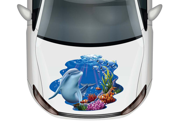 Dolphin Coral Reef Tableau Decal - Cover-Alls Decals