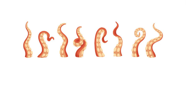 Eight Terrifying Tentacle Decals - Cover-Alls Decals