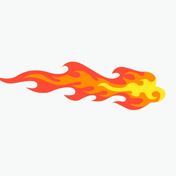 Flames - Car Floats Reusable Car Decals