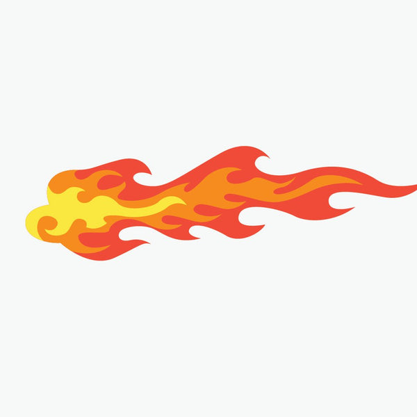 Flames - Car Floats Reusable Car Decals