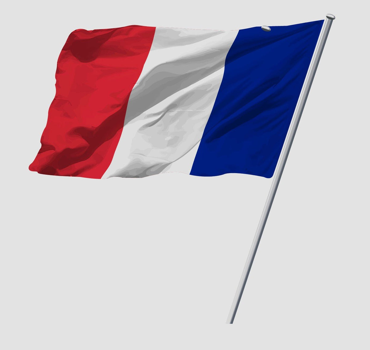 French Flag Flowing in Wind - Cover-Alls Decals