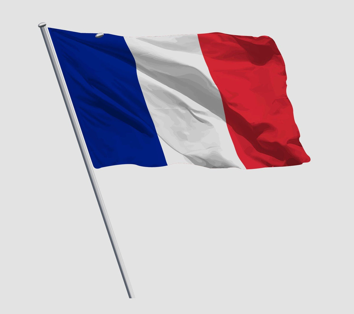 French Flag Flowing in Wind - Cover-Alls Decals