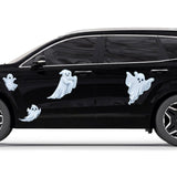 Black SUV decorated with white Cover-Alls Ghost Decals on the side, parked against a white background.