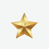 Gold 5-point Star Decals - Cover-Alls Decals