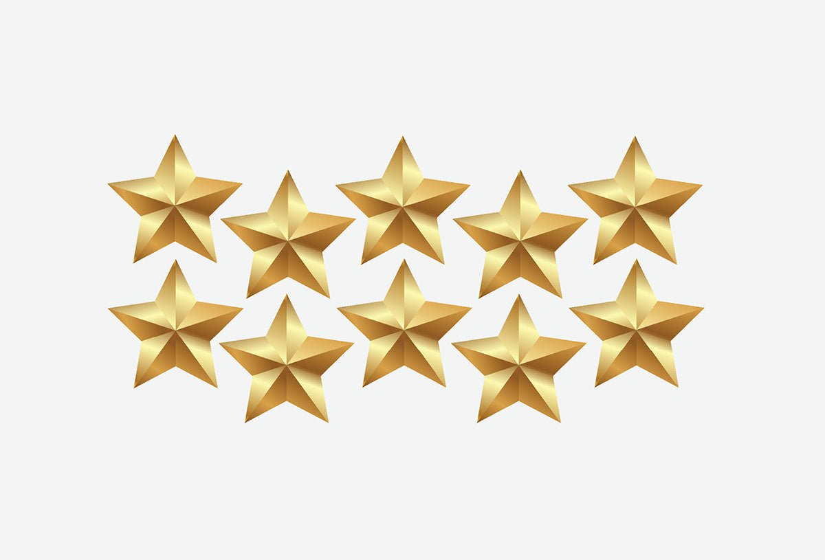 Gold 5-point Star Decals - Cover-Alls Decals