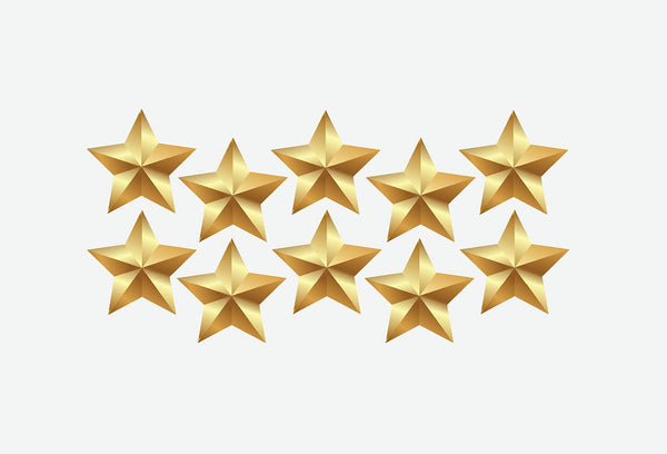 Gold 5-point Star Decals - Cover-Alls Decals