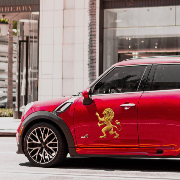 Golden Heraldic Lion Decal - Cover-Alls Decals