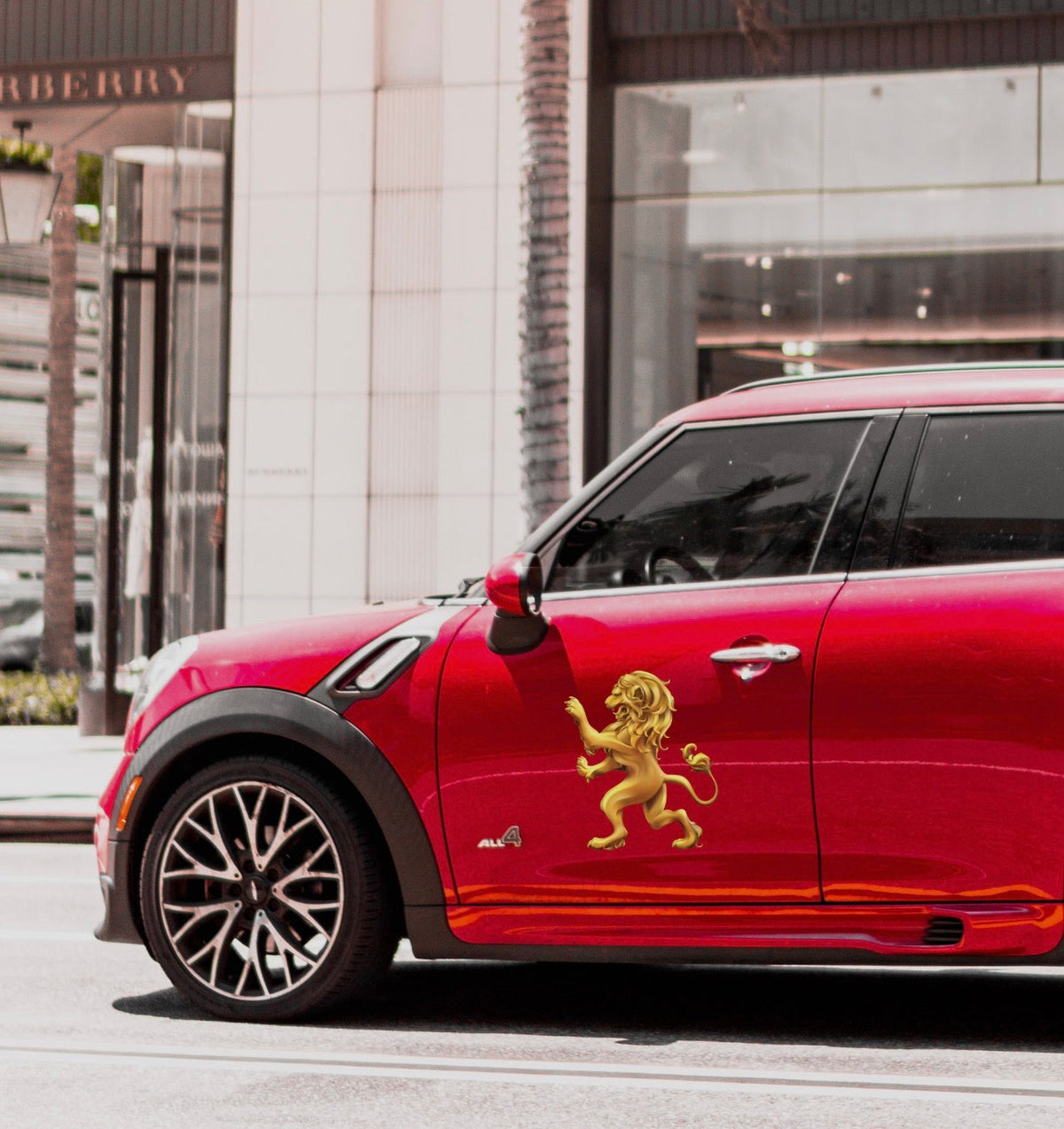 Golden Heraldic Lion Decal - Cover-Alls Decals