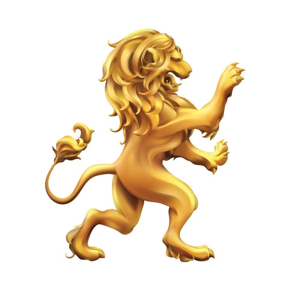 Golden Heraldic Lion Decal - Cover-Alls Decals