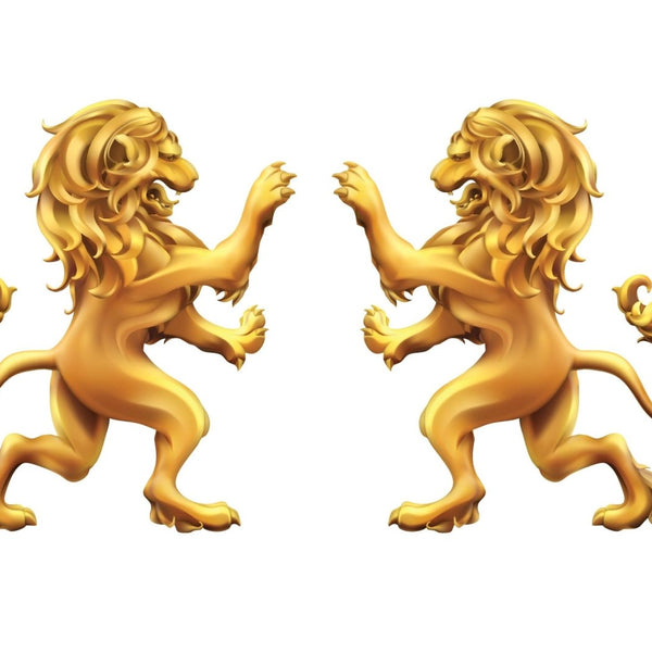 Golden Heraldic Lion Decal - Cover-Alls Decals