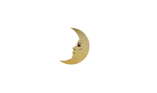 Golden Sun and Moon with Faces Decals - Cover-Alls Decals