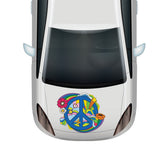 Groovy Blue Peace Sign Decal - Cover-Alls Decals