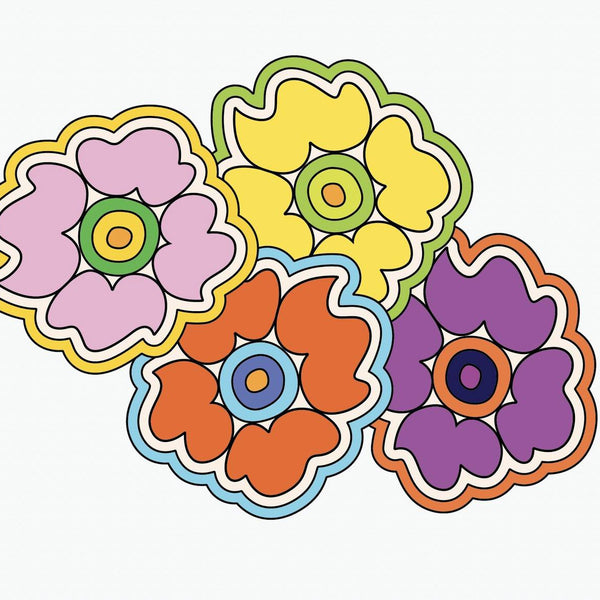 Groovy Flower Decals - Cover-Alls Decals